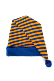 Slaapmuts Oranje Blauw gestreept - Lampegat