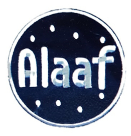 Embleem / applicatie Alaaf Wit 7,5 cm