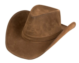 Cowboyhoed  leatherlook bruin