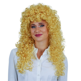 Pruik krullen lang blond (30622W)