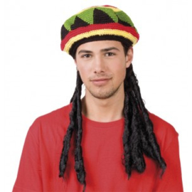 Rasta muts met dreadlocks (82008B)