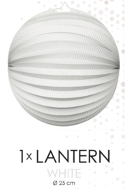 Lampion Wit - rond, Ø25cm