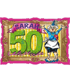 Huldeschild - Sarah 50 jaar (08770F)