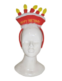 Mini taarthoedje Happy Birthday met diadeem (63145E)