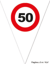 Vlaggenlijn verkeersborden 50