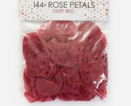 Rozenblaadjes Donker Rood / Rose petals Dark Red 144 stuks