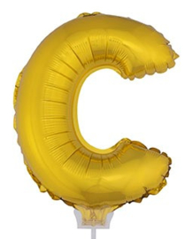 Folie Letter C - 41 cm Goud (met stokje)