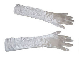Lange handschoenen met stretch - Wit (60197E)