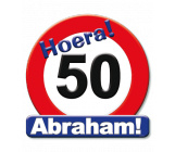Huldeschild verkeersbord 50 jaar Abraham