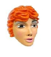 Masker mooie vrouw - rode haren (34302P)