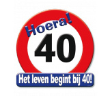 Huldeschild verkeersbord 40 jaar