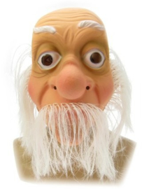 Masker oudere man - witte haren (34261P)