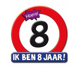 Huldeschild verkeersbord 8 jaar