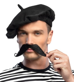 Snor Fransman - zwart