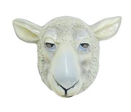 Masker schaap - volwassen maat - plastic