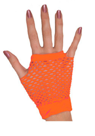 Nethandschoenen kort vingerloos Neon Oranje (80063E)