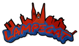 Rug embleem / rugembleem Lampegat skyline - 26 x 12 cm
