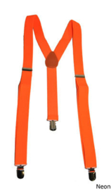 Bretel Fluor / Neon oranje 2,5 cm breed (60828E)