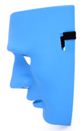 Masker met serieuze blik - Blauw (34840P)