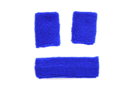 Set zweetbanden blauw