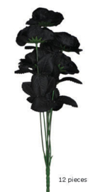 Boeket 12 zwarte rozen (74679E)