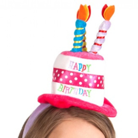 Tiara Happy Birthday - feestmuts met kaarsen (00940B)