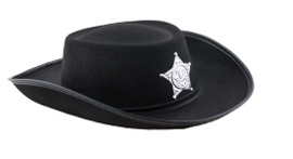 Cowboyhoed sheriff zwart Kind (50361E)