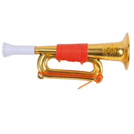 Trompet / bugle / klaroen goud - 18,5 cm