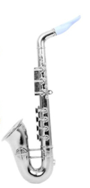 Saxofoon zilver - 37 cm (84876P)