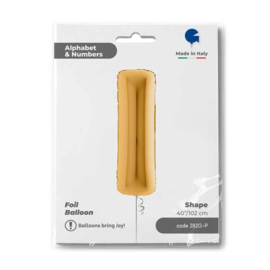 Letter I - 100 cm Goud
