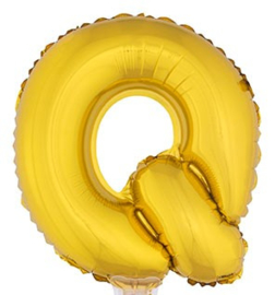 Folie Letter Q - 41 cm Goud (met stokje)