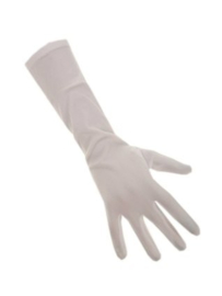 Handschoenen stretch wit 35 cm S (12187P)