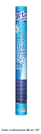 Confetti shooter blauw 60 cm (blue-66263E)