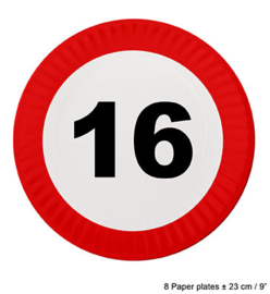 Bordjes verkeersbord 16 jaar (84601E)