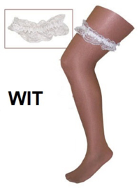 Kousenband / lace garter WIT (60035E)