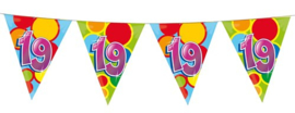 Vlaggenlijn ballonnen leeftijd 19 jaar (10 meter)