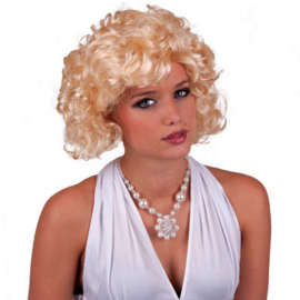 Pruik Marilyn Monroe blond (57542E)