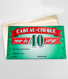 Cadeau-cheque 40 JAAR! (17PD)