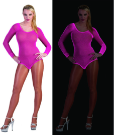 Visnet bodysuit neon Roze (59344E)