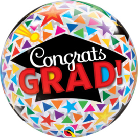 Bubble Congrats Grad Caps & Triangles (47366Q)