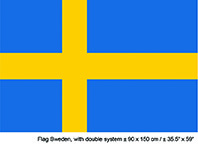 Vlag Zweden - 90 x 150 cm (62338E)