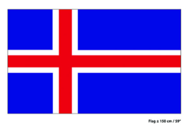 Vlag IJsland - 90 x 150 cm (62458E)