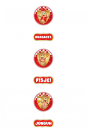 Hangdeco Rood/Wit Brabants Fisje Jonguh