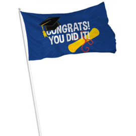 Vlag geslaagd Congrat you did it -  90 x 60 cm (29440F)