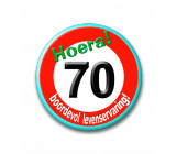 Button 70 jaar verkeersbord