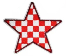 Embleem / applicatie Ster Brabant 8 x 8 cm