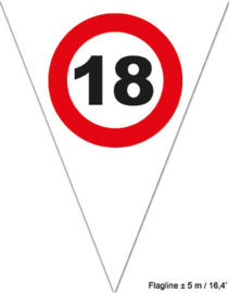 Vlaggenlijn verkeersborden 18  