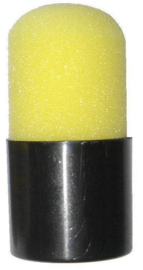 Mini foam schminkspons - grimeerspons  geel (40026P)
