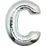 Letter C - 100 cm Zilver