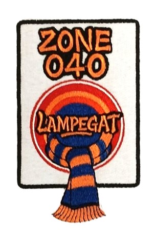 Embleem / applicatie LAMPEGAT ZONE 040 - 10 X 6 cm